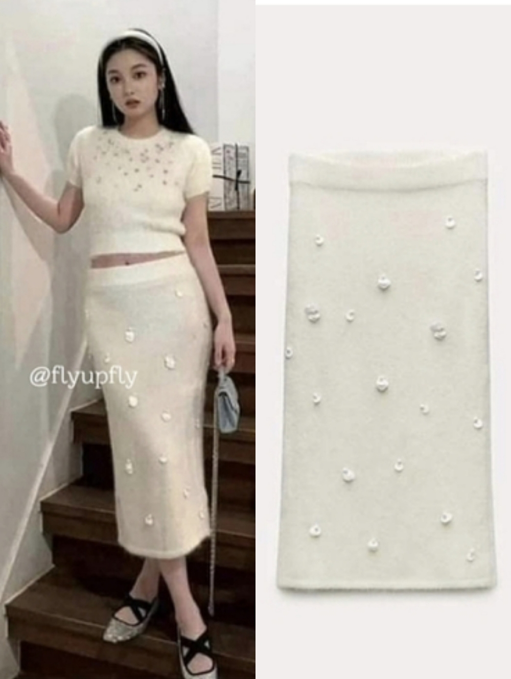 ZARA Alpaca Blend Midi Skirt Size M